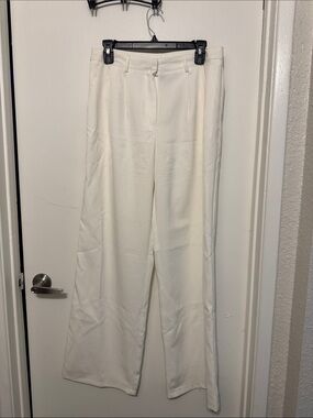 Forever 21 White Wide-Leg Dress Pants